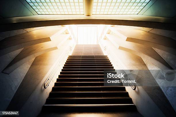 Staircase Into Light Stock Photo - Download Image Now - Escalator, Sunlight, Architectural Feature