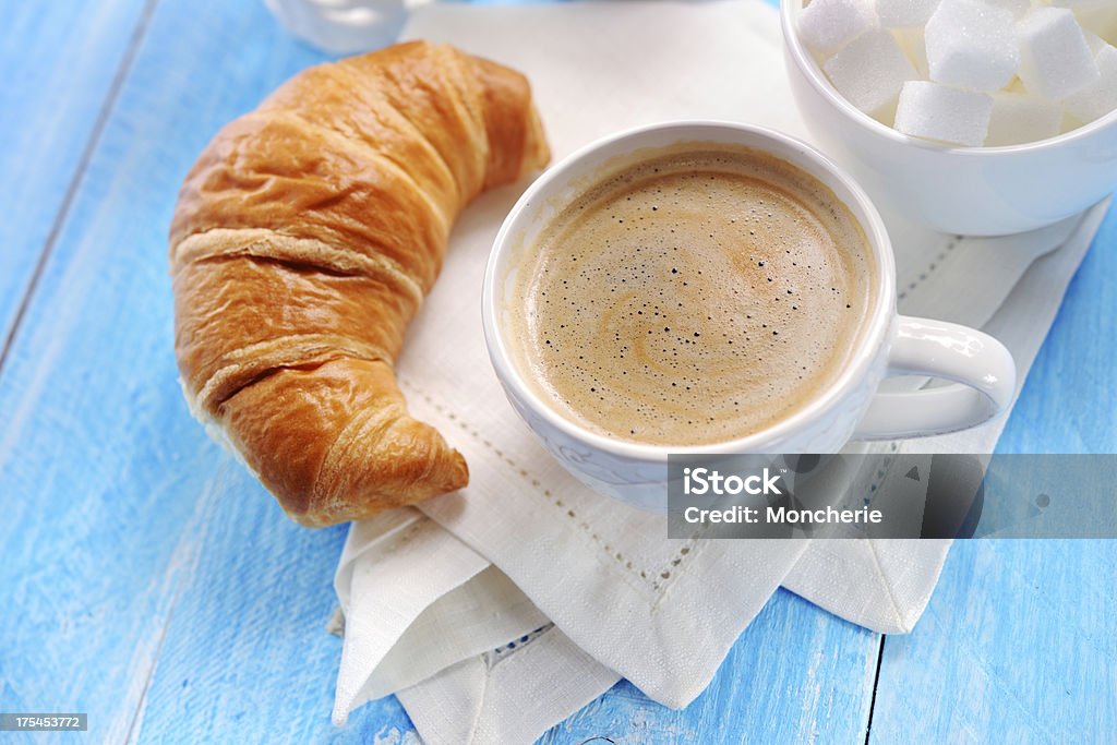 Croissant and coffee Coffee - Drink Stock Photo