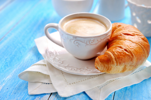 Croissant and coffee