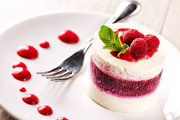 istock Delicious panna cotta with berries. 175455029