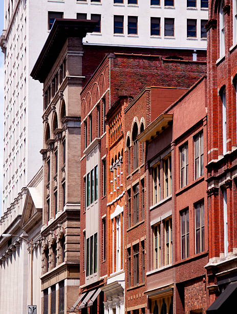 istock Row of Older Red Brick Buildings 175455080