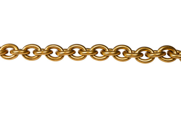 istock Golden chain isolated on white background. 1754571586