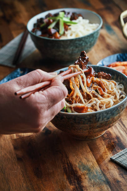 istock Jajangmyeon Korean Noodles in Black Bean Sauce 1754600364