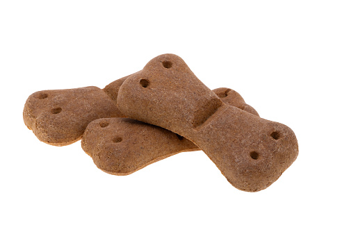 dog biscuits isolated on a white background