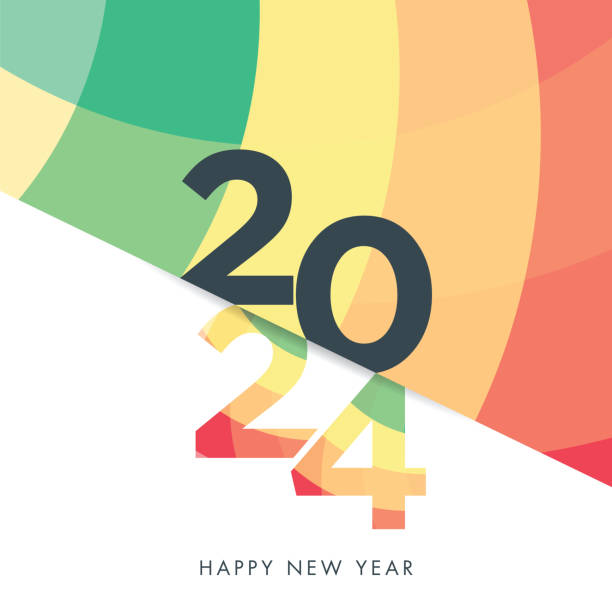 istock 2024. Happy New Year. Abstract numbers on background vector illustration. Holiday design for greeting card, invitation, calendar, etc. vector stock illustration 1754629792