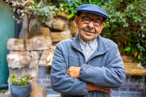 istock Proud senior man with beret in a geriatric 1754637075