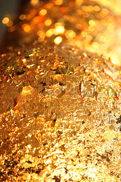 istock gold texture of buddhism Round stones 175464636