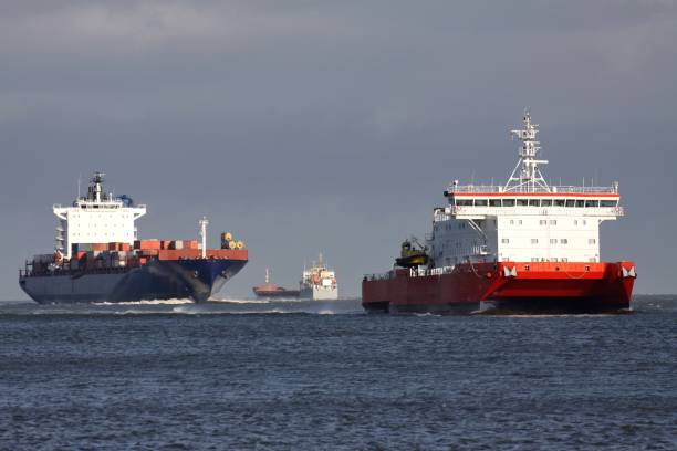 istock ships at sea near Cuxhaven, Germany 1754647272