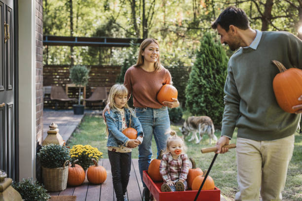 istock Young family preparing for Halloween 1754650835