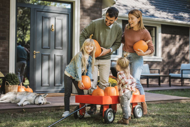 istock Young family preparing for Halloween 1754650836