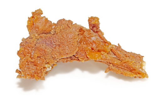 closeup of pork ribs, meat snacks on a white background