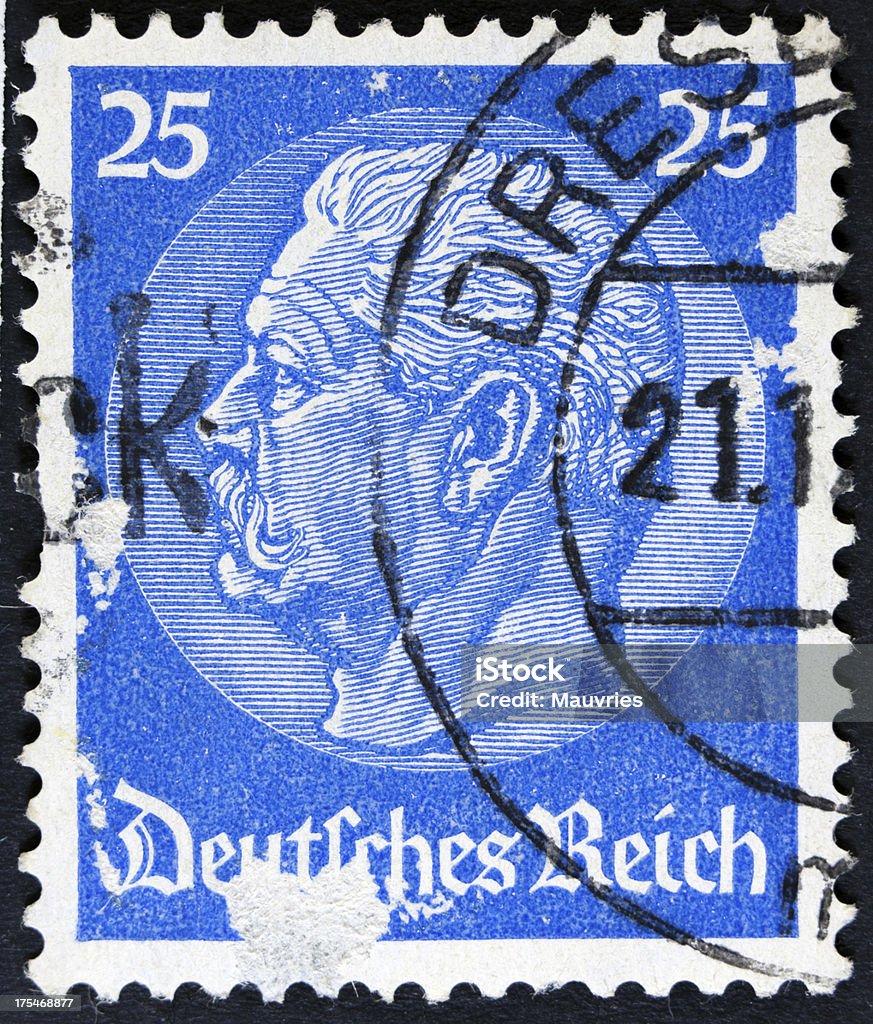 Francobollo tedesco d'epoca - Foto stock royalty-free di 80-89 anni