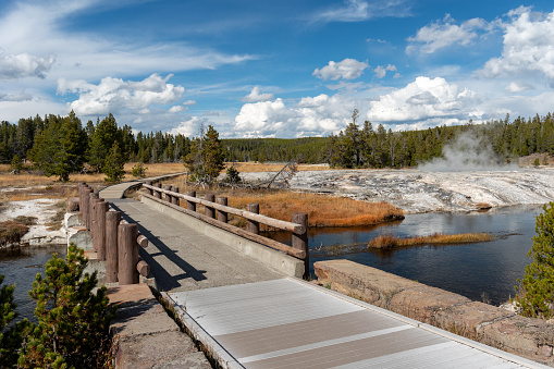 Geyser Basin in Yellowstone National park