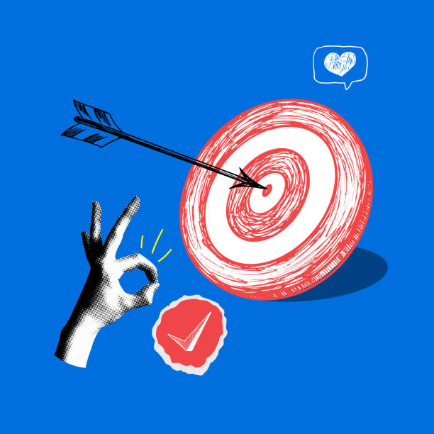 istock Successful business. Hand showing ok, dartboard and arrow 1754690684