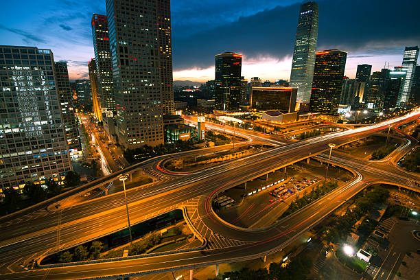istock Beijing Central Business District skyline by night 175469261