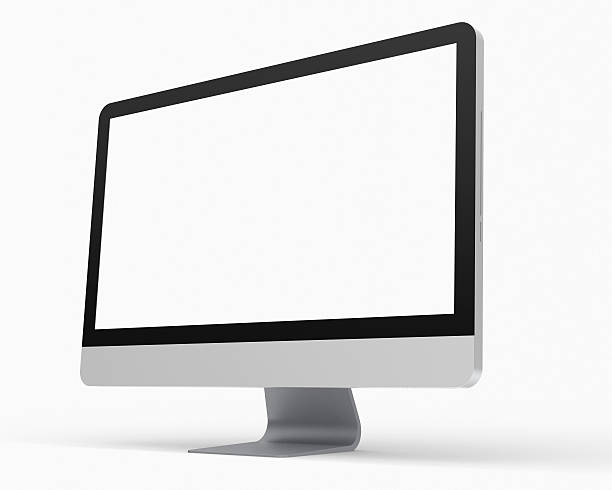 A freestanding computer widescreen stock photo