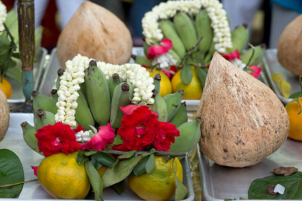 Beautifully Decorated fruits for Navaratri celebration to worship.