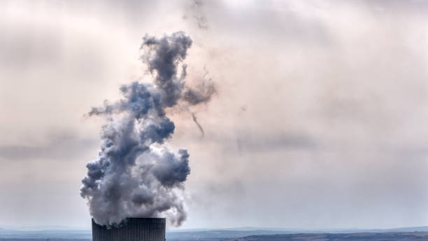 istock Chimney with smoke and black smoke dramatically 1754720493