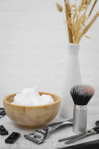 istock A set of items for shaving your beard. 1754721058