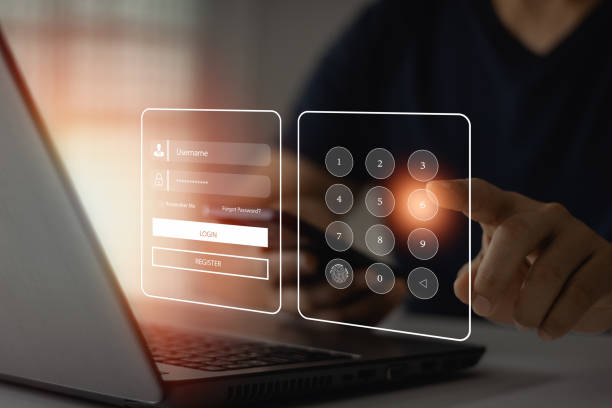 istock Cyber security and password login online concept. User, identification information and encryption. Account access app to sign in securely or receive verification codes by OTP. Data protection hacker. 1754757180