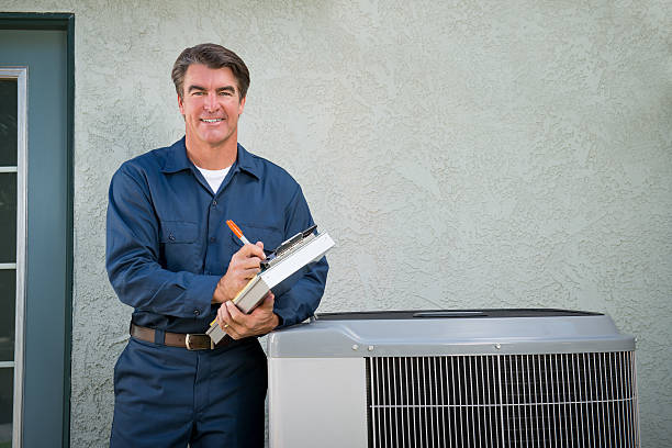 Air Conditioner Repairman stock photo