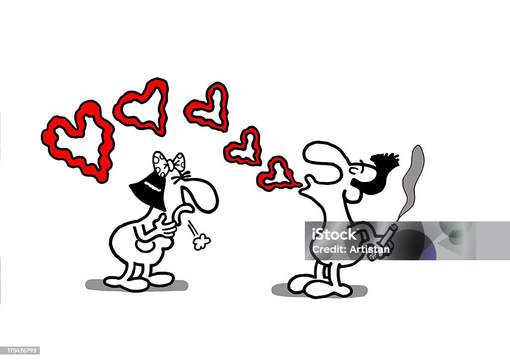 Amor para fumadores - arte vectorial de Abstracto libre de derechos