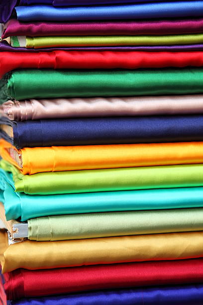 istock Pile of gentle folded shawls (scarfs) 175478060