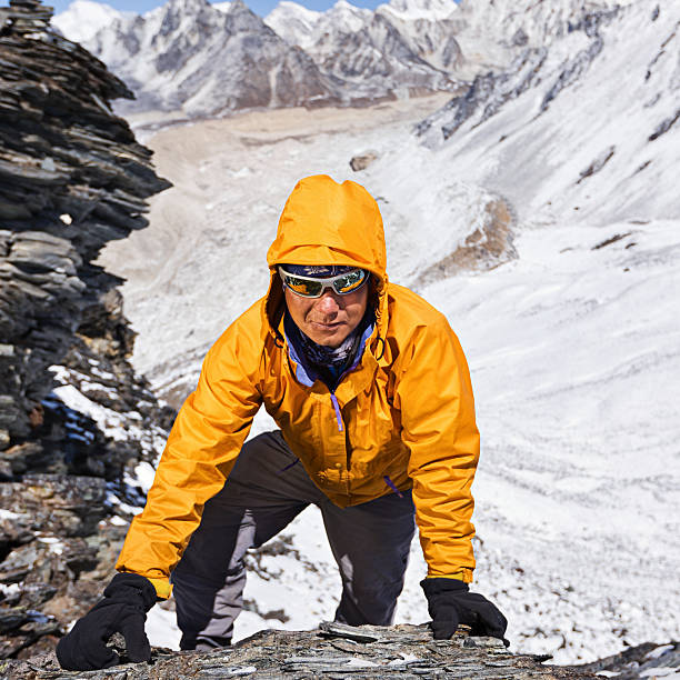 istock Nepali sherpa climbing in Himalayas 175478865