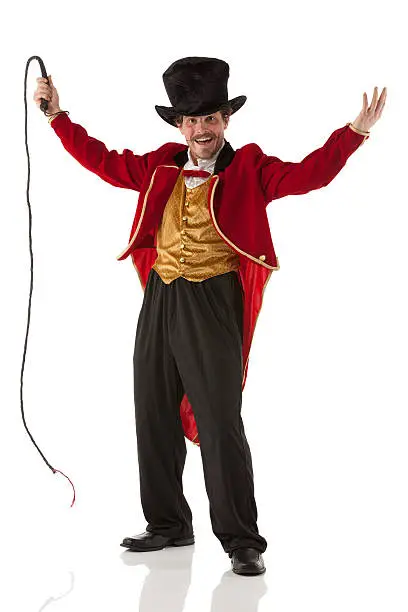 Photo of Ringmaster perfroming with a whip