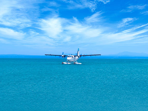 Seaplane in the sea