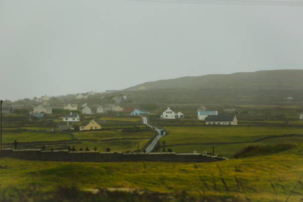A quiet road through the Aran Island of Inishmore