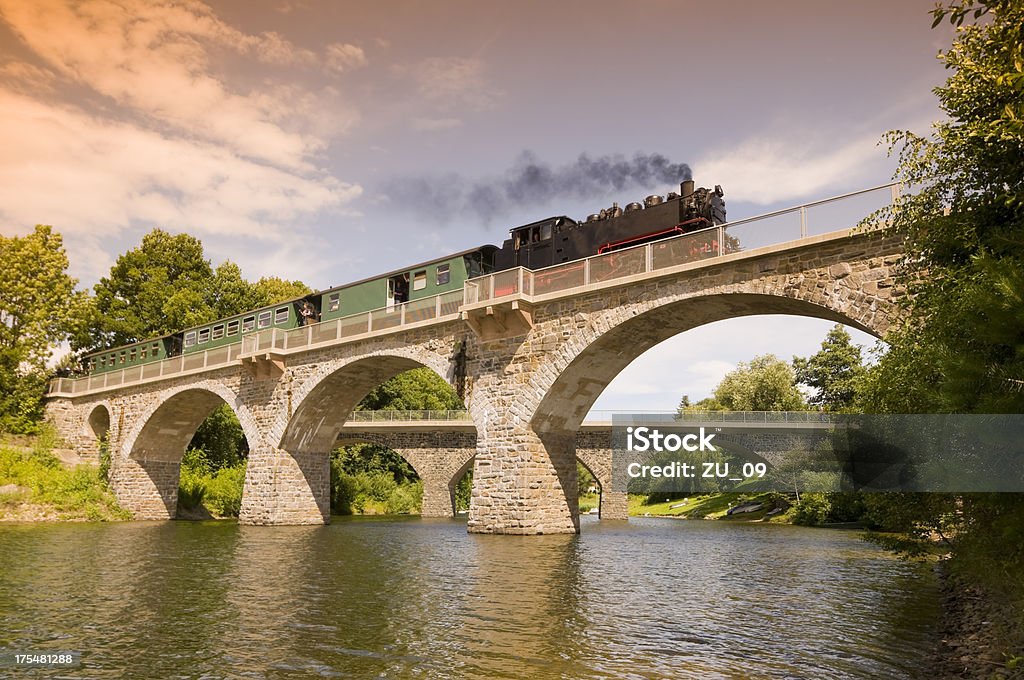 Nostalgische Zug (Weisseritztalbahn, Deutschland) - Lizenzfrei Abgas Stock-Foto