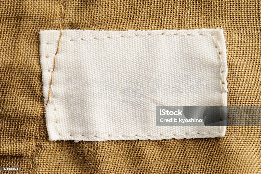 Rótulo em branco branco vestuário - Royalty-free Etiqueta - Mensagem Foto de stock