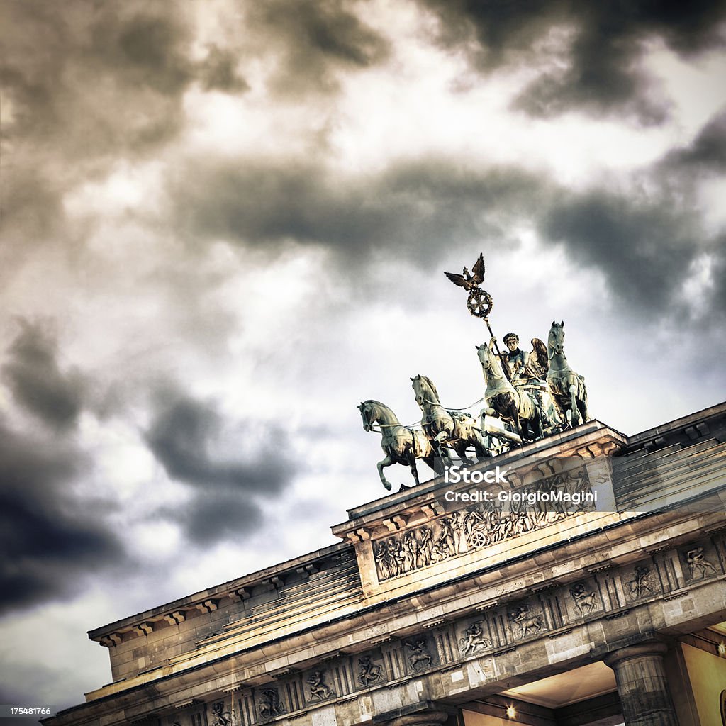 Storm at the Brandenburg Gate in Berlin, HDR Storm at the Brandenburg Gate in Berlin, Germany. HDR image. Berlin Stock Photo