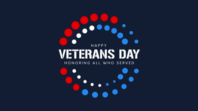 Happy Veterans Day poster, Honoring all who served. 4k