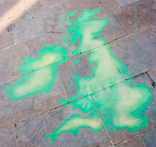 Chalk drawing of British Isles