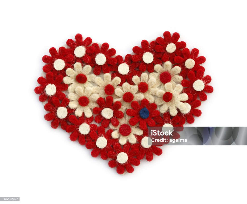 Цветок в форме сердца - Стоковые фото Фетр роялти-фри
