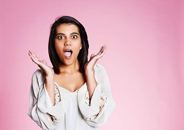 istock Wide-eyed young Asian beauty is surprised 175482663