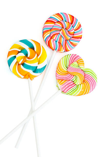 peppermint candies on white background
