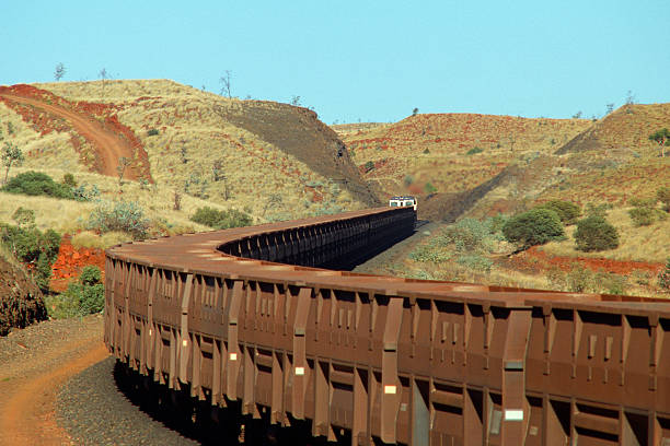 istock Iron ore train in scenic hills 175483243