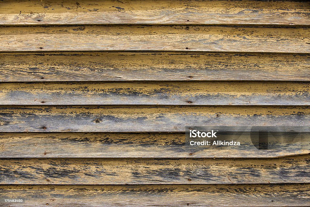 Verwitterte peeling gelbe Planken Hintergrund - Lizenzfrei Alt Stock-Foto