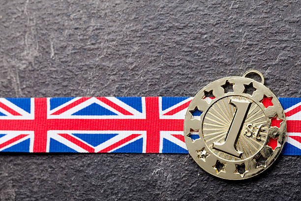 istock Gold medal with Union Jack 175483634
