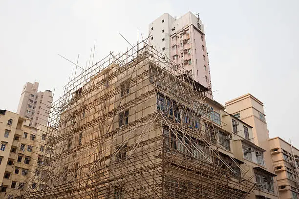 Photo of Bamboo scaffolding in Hong Kong