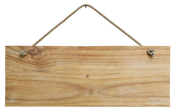 istock Old weathered white wood signboard. 175483855