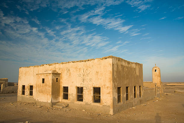istock Old mosque, minaret and buildings at Al Ruwais 175483857