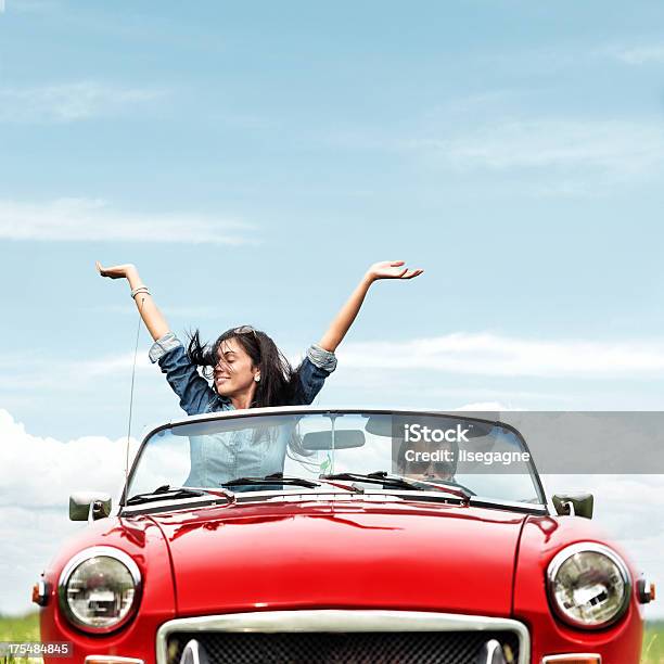 Happy Young People In A Cabriolet Stock Photo - Download Image Now - Car, Convertible, Driving