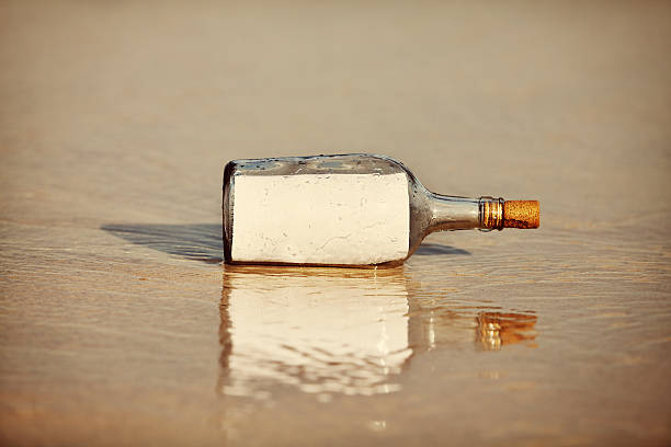 istock Blank message in bottle: castaway has nothing to say 175484990