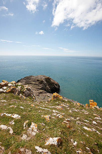 istock Lone fisherman on rocky coastline 175485352