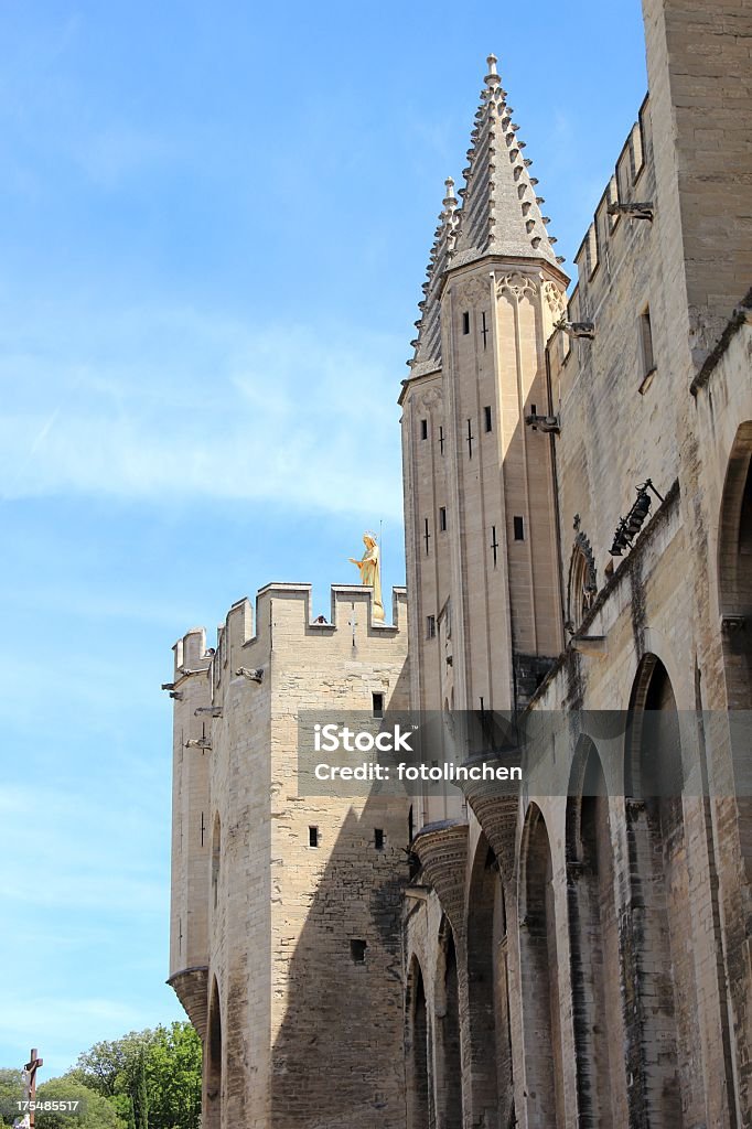 Jungfrau Maria statue in Avignon, die Popes'Palace, Frankreich - Lizenzfrei Architektur Stock-Foto