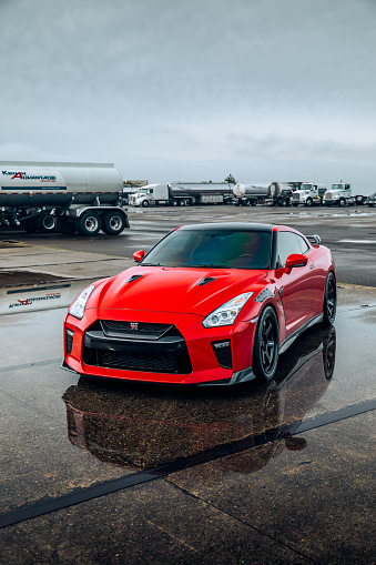 Seattle, WA, USA\nOctober 24, 2023\nRed Nissan R35 parked